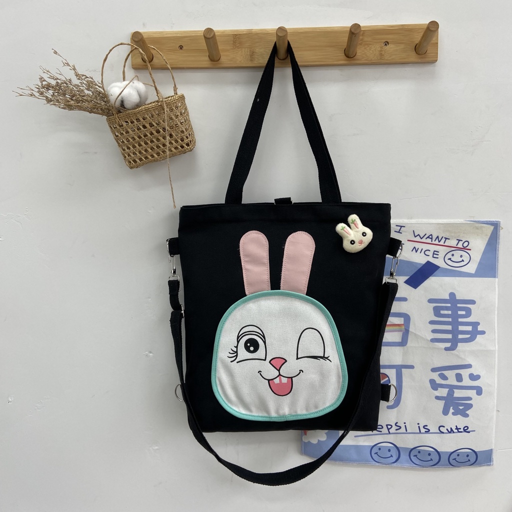 Túi Xách Canvas Đeo Vai Đi Học Mẫu Mới Thoải Mái Cho Nữ