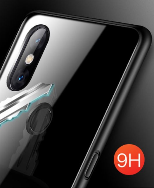 Ốp lưng kính Xiaomi Mi 8 / Mi 8 Pro hình kỳ lân tử cấm thành thời trang cao cấp