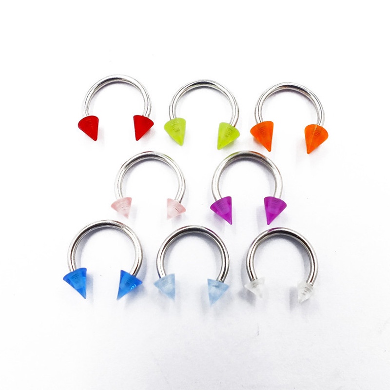 Set 8 Khuyên Mũi Nhiều Màu Sắc Cá Tính