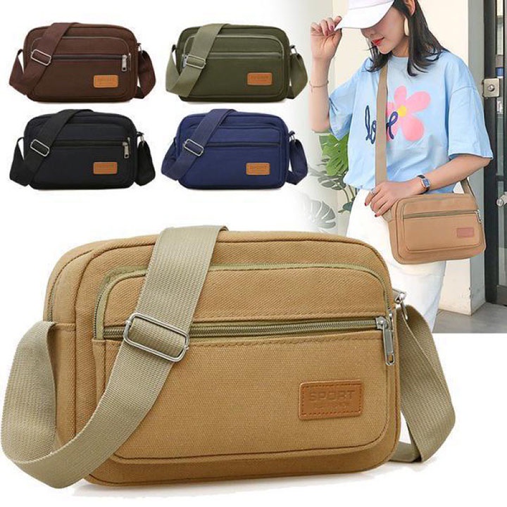Túi Vải Bố Túi Đeo Vai Cho Nam, nữ Chất Dày Dặn, Bền Đẹp Size 24cm TUI-54