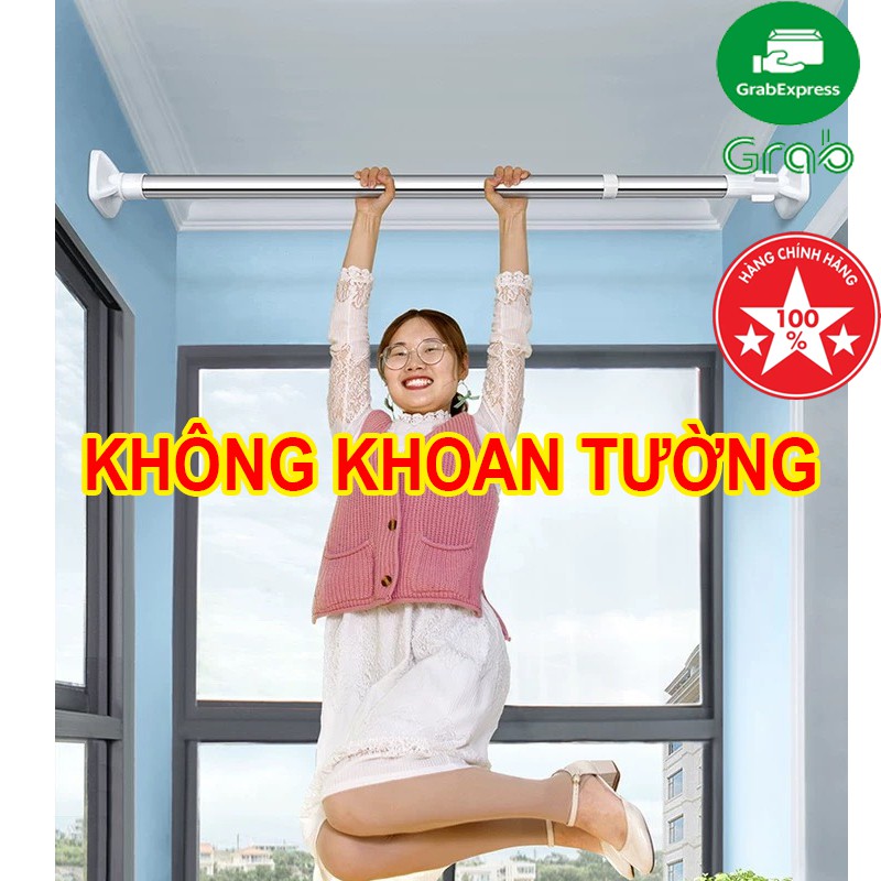 Thanh treo đa năng inox không cần khoan tường treo rèm treo quần áo | BigBuy360 - bigbuy360.vn