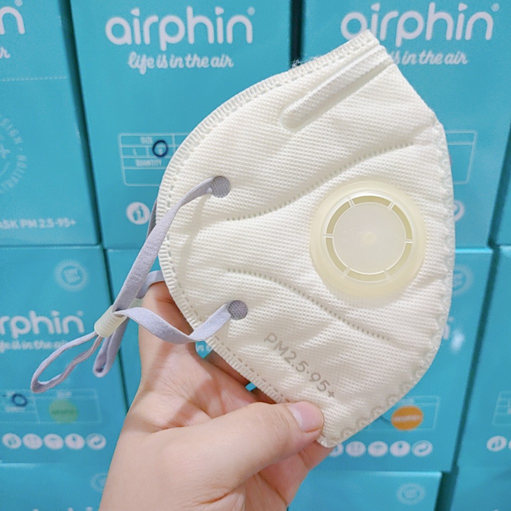 Khẩu Trang Airphin Chống Bụi Mịn ô nhiễm PM 2.5_Đủ size đủ màu