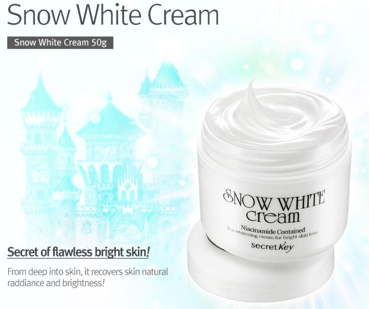 Kem dưỡng trắng da Secret Key Snow White Cream và Snow White Milky Pack