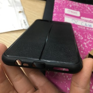 Ốp lưng silicon giả da Auto Focus OPPO A3S