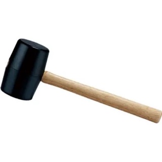 Búa Cao Su Đen Cán Gỗ Size Trung