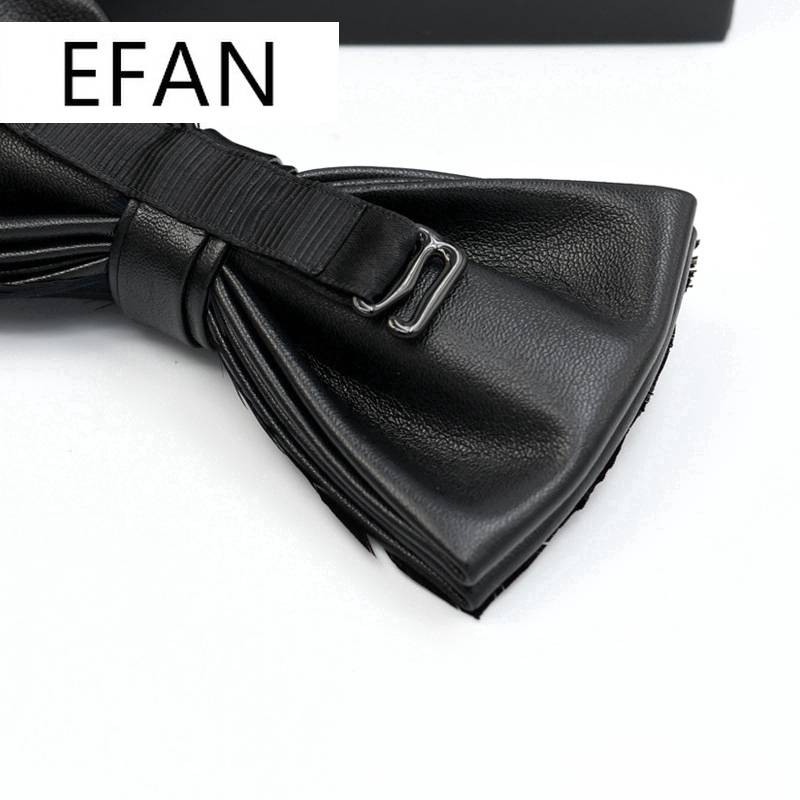 Cà Vạt Nơ Bằng Da Sang Trọng Kèm Hộp Đựng Thời Trang Dành Cho Nam