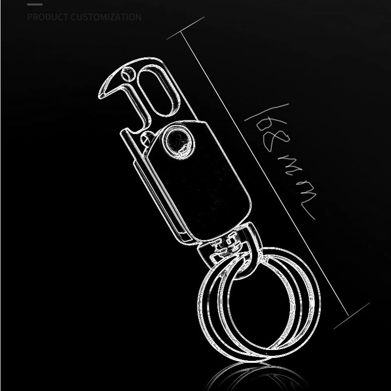 Móc Khóa Oto Xe Máy ZACHI Đa Năng Spinner, Móc Chìa Khóa Oto Xe Máy Có Đồ Khui Cao Cấp Thiết Kế Độc Đáo MK6