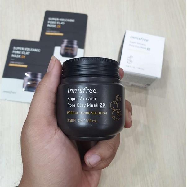 MẶT NẠ ĐẤT SÉT INNISFREE 2X Super Volcanic Pore Clay Mask Innisfree [HOT]