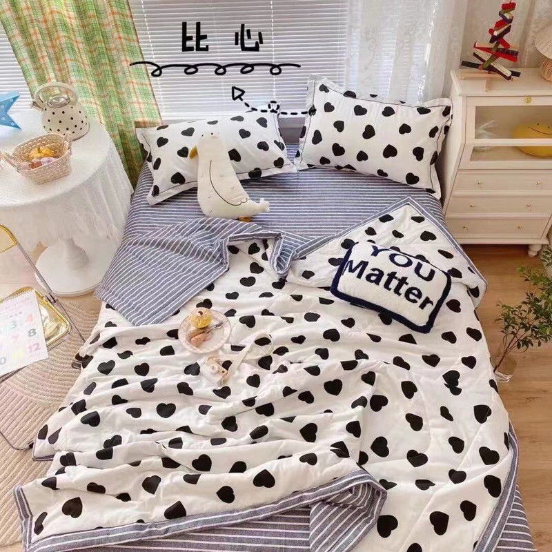 Bộ Chăn Ga Gối Cotton Living Chăn Chần - 100% Cotton Mẫu Hoạt Hình Cực Đáng Yêu Cho Các Bé