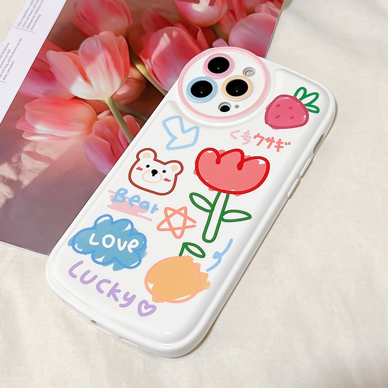 Ốp lưng iphone Ốp Điện Thoại Silicon Trong Suốt Chống Sốc In Hình Hoạt Hình Cho iPhone 11 Pro Max 13 Pro Max 12 Pro Max 7Plus xr XS Max Dinuo case
