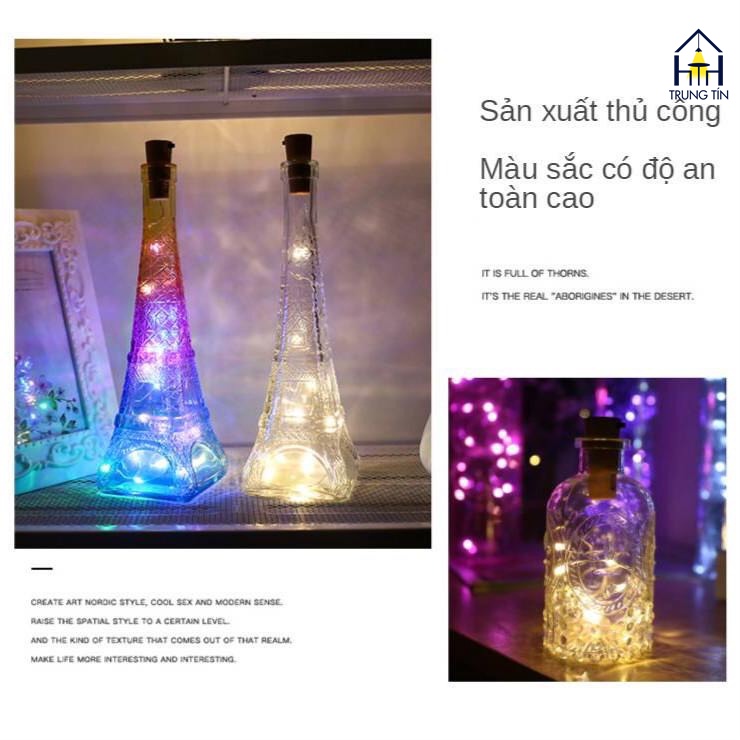 Đèn led 1M đom đóm và 1M nút chai dùng trang trí DECOR hộp quà, bánh kem, thiệp ,phòng ngủ Trung Tín
