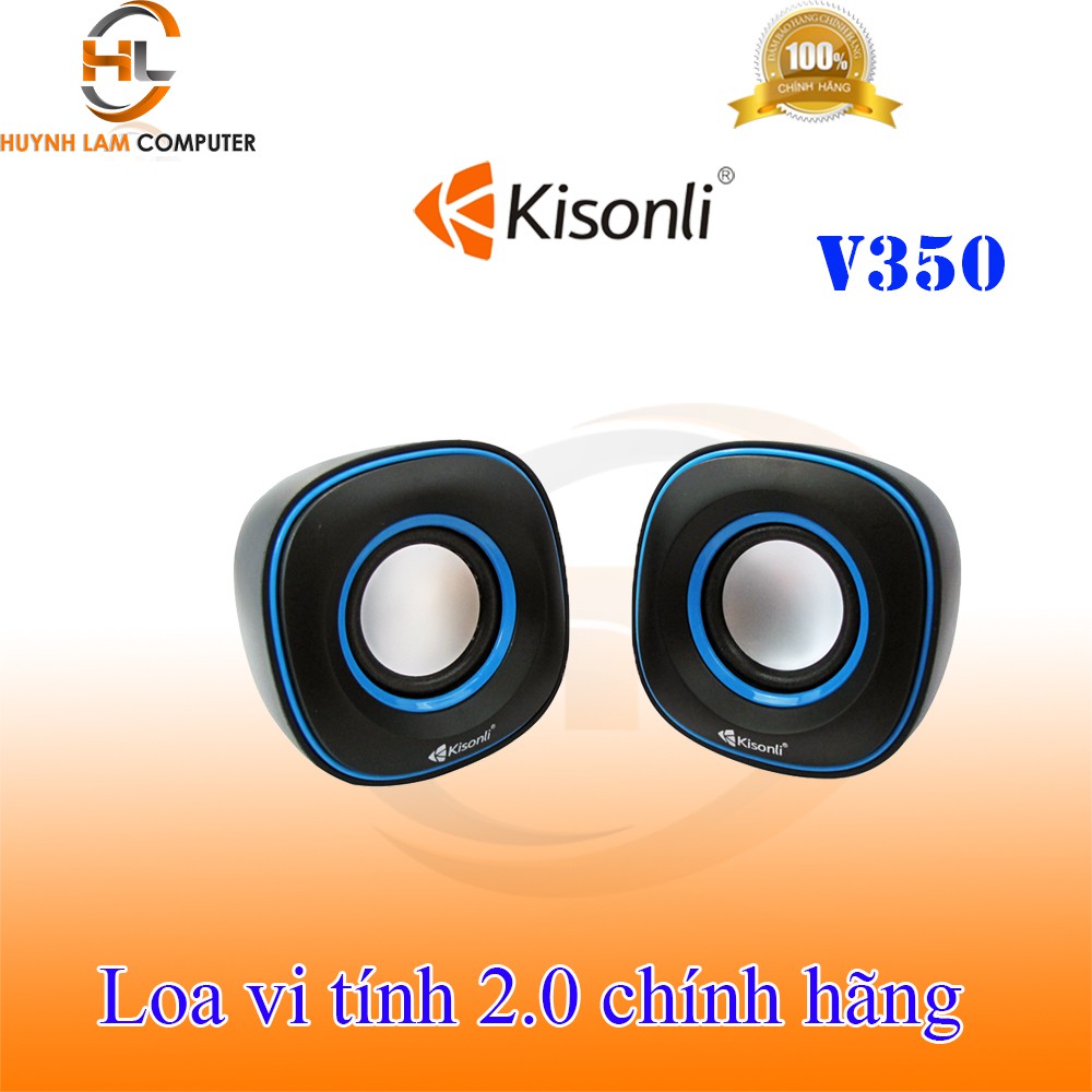 Loa vi tính 2.0 Kisonli V350 nghe hay thiết kế nhỏ gọn - Hãng phân phối