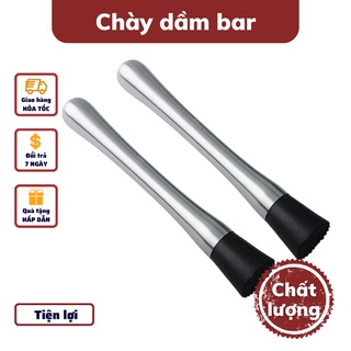 Chày dầm pha chế cocktail Inox cao cấp chày bar chuyên dụng dầm hoa quả dụng cụ nghiền khuấy pha chế đồ uống tiện lợi