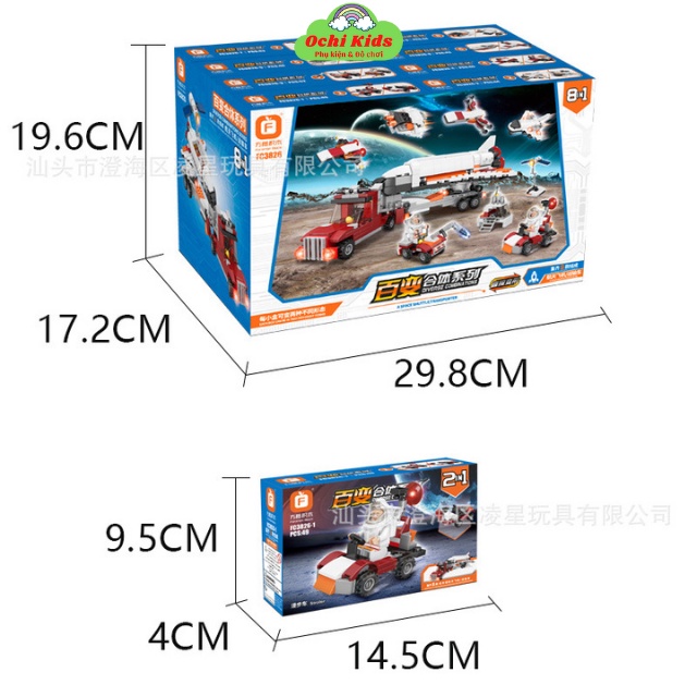 Bộ xếp hình lego nhỏ, bộ lắp ráp mô hình kích thích trí tuệ và rèn kiên nhẫn cho bé Ochi kids