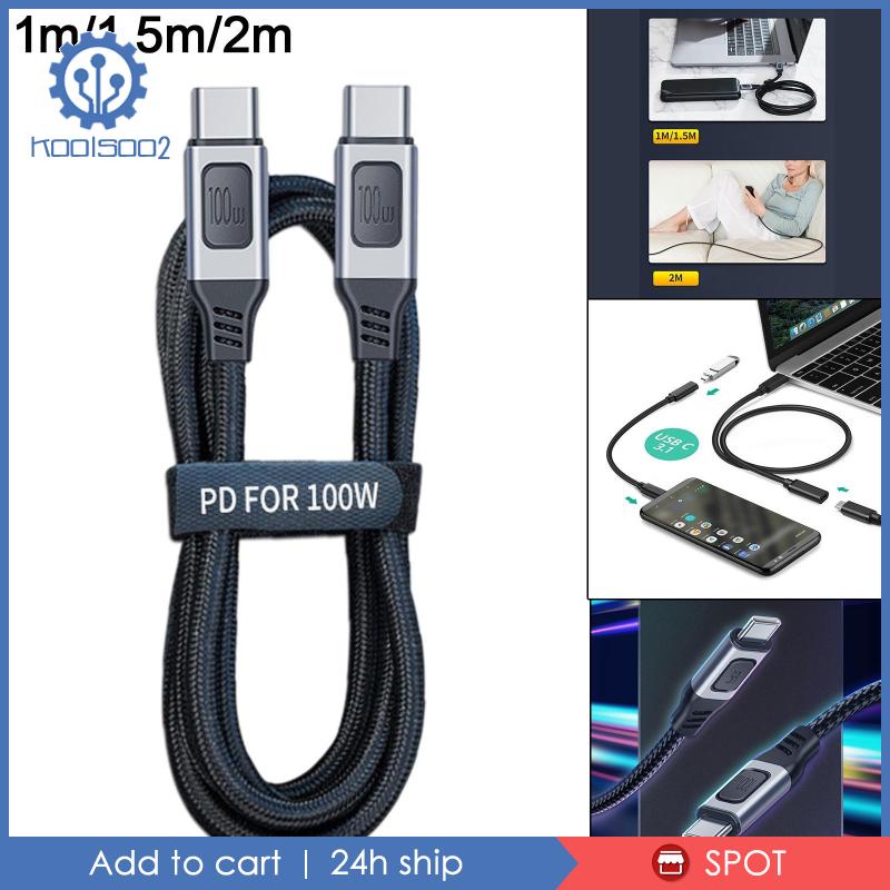 Dây Cáp Koolsoo2 100W USBC PD Bện Nylon Thông Dụng Cho Điện Thoại / Máy Tính Bảng