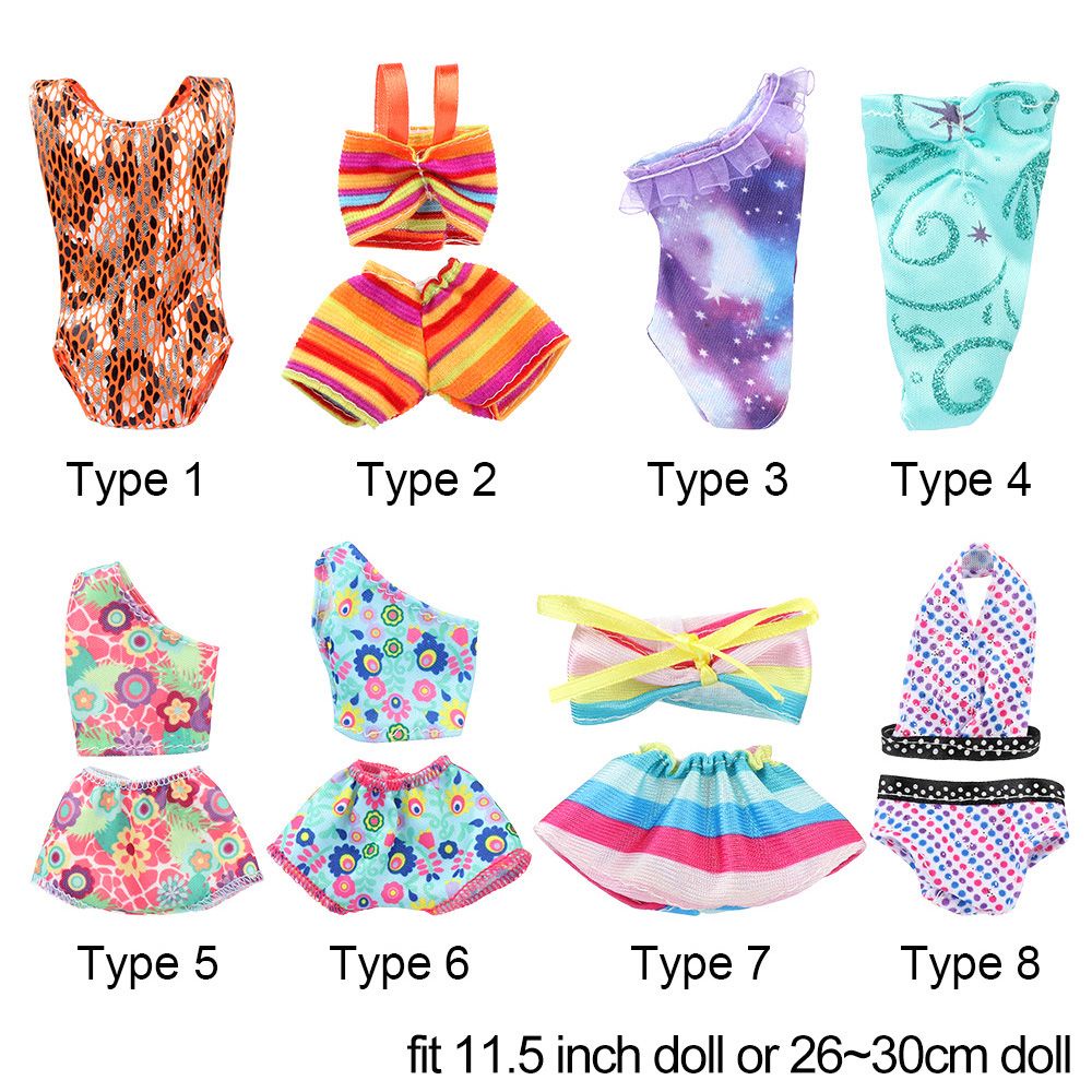 Bộ Đồ Bơi Màu Cầu Vồng Thời Trang Cho Búp Bê