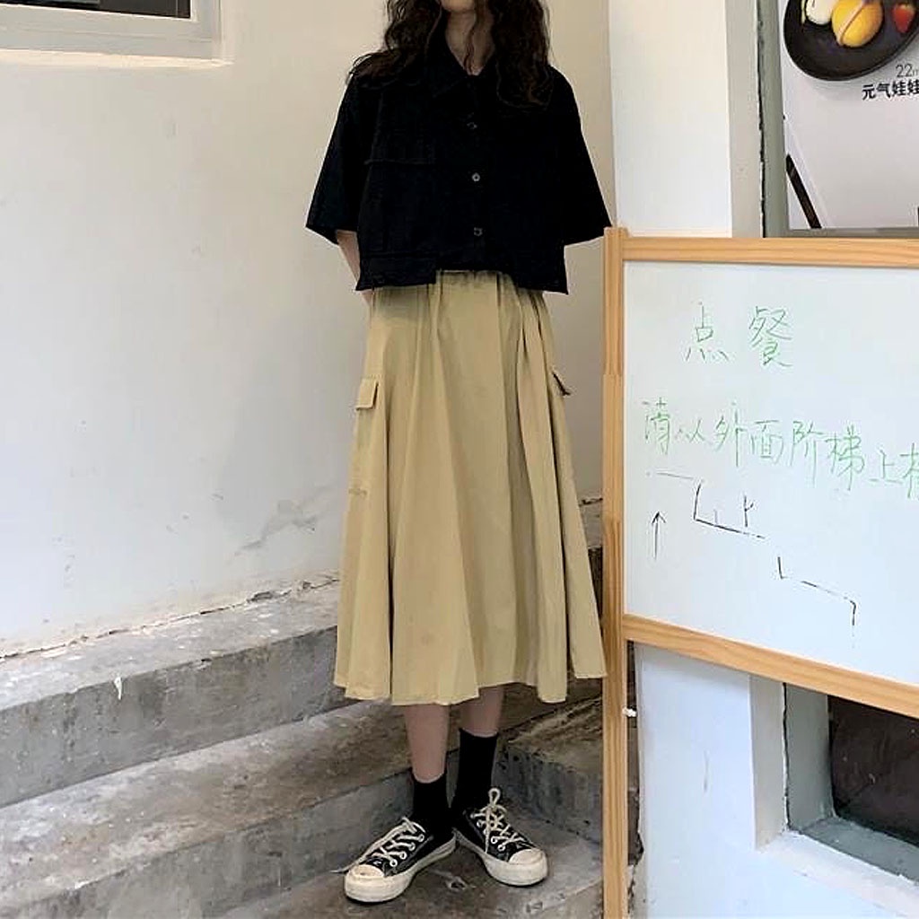 Áo Sơ Mi Nam Nữ Form Rộng TRƠN Basic Unisex Cộc Tay Trắng và Đen, Kiểu áo sơ mi suông Ulzzang