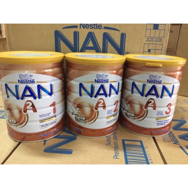 Sữa Nan A2 Úc 800g đủ số 123