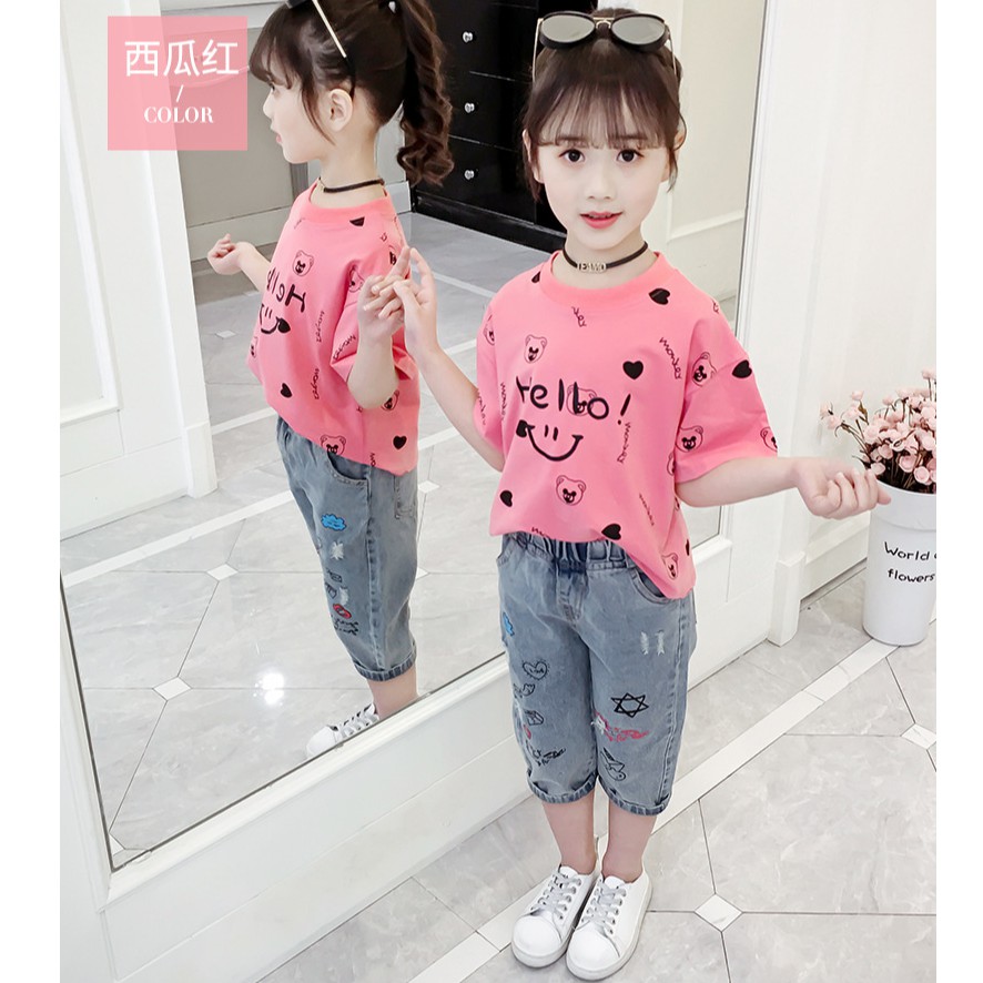Áo phông in hình ngộ nghĩnh siêu cute dành cho bé gái lớn