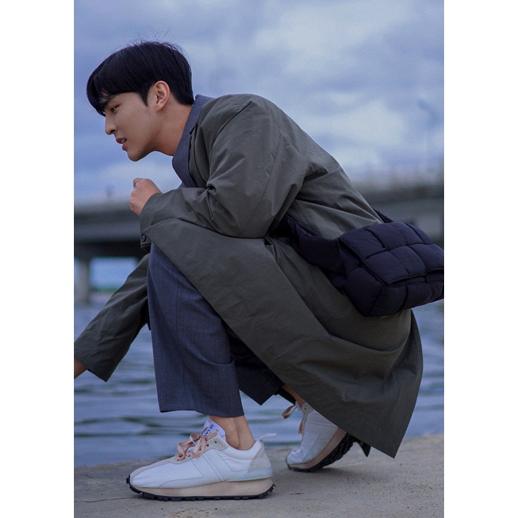 Túi xách nam đeo chéo thời trang giỏ trần bông màu sắc cặp xanh lá, ghi phong cách vải mềm hottrend ullzang MINA