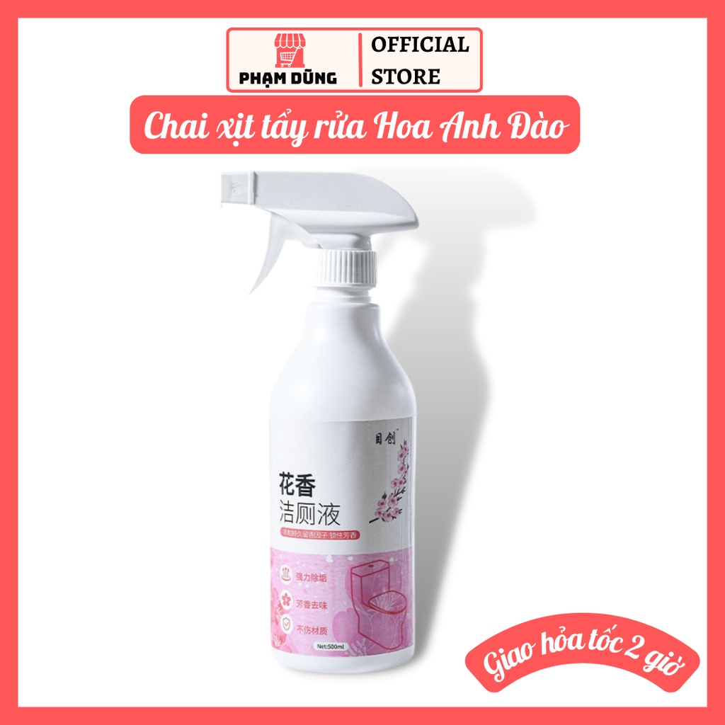 Chai Xịt Tẩy Rửa Vệ Sinh Bồn Cầu Hương Nước Hoa, Bình Xịt Khử Khuẩn Toilet Không Độc Hại