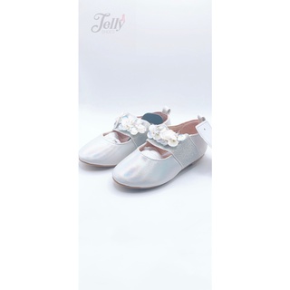 Giày trẻ em F&F JL19 xuất dư xịn màu trắng da mềm đế chống trơn đi học đi chơi điệu đà và duyên dáng