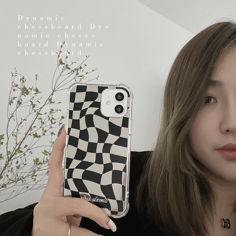 (SIÊU RẺ) Ốp lưng iphone tráng gương caro méo chống sốc 6/6plus/6s/6splus/7/7plus/8/8plus/x/xr/xs/11/12/13/pro/max/plus