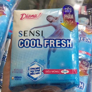 [CHE TÊN SẢN PHẨM][22k] Combo 6 gói Băng vệ sinh Diana Sensi Cool Fresh siêu mỏng cánh mát lạnh 23cm (8 miếng)