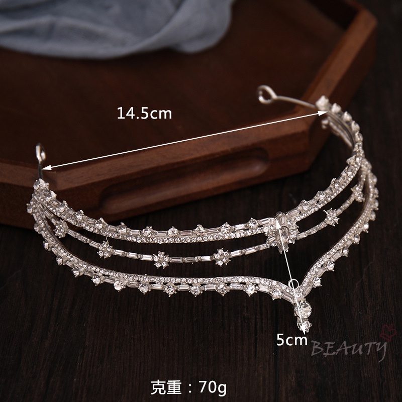 Vương miện đính đá sang trọng thời trang cho cô dâu