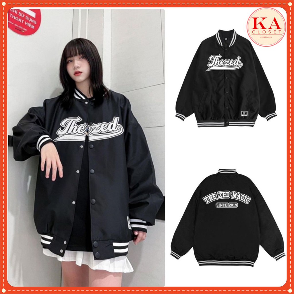 Áo khoác Bomber Unisex KA Closet - Jacket khóa kéo tay bồng form dáng rộng bigsize nam nữ ulzzang siêu đẹp