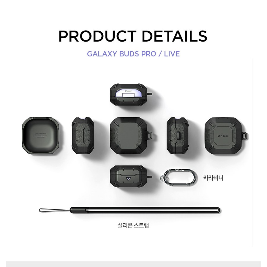 Case ốp tai nghe Samsung Buds Pro / Live - Sporty Case - Hãng K-Max