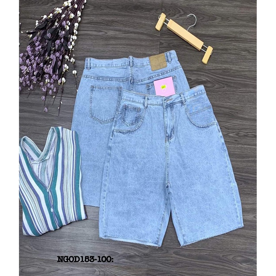 Bigsize 65kg-85kg. Short jeans form ngố, Dáng A, ống rộng. Chất jean. Bigsize 33-38 . Khách ib để được tư vấn chọn size.