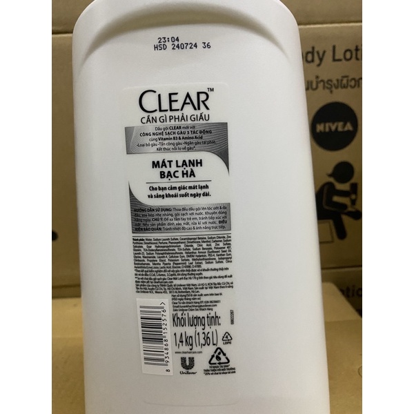 Dầu gội CLEAR 1,4kg ( mẫu mới )