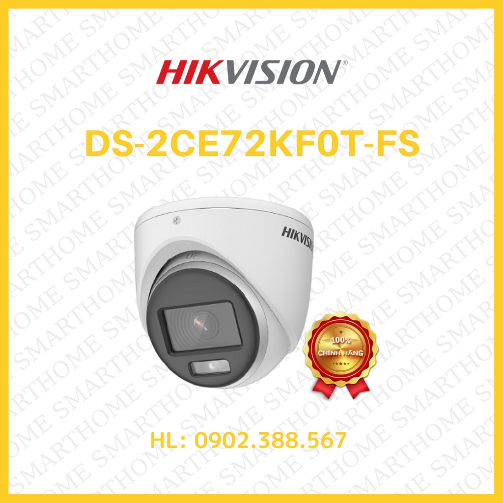 Camera HD-TVI 4 in 1 3K ColorVu HIKVISION DS-2CE10KF0T-FS, DS-2CE12KF0T-FS,DS-2CE70KF0T-MFS, DS-2CE72KF0T-FS | BigBuy360 - bigbuy360.vn