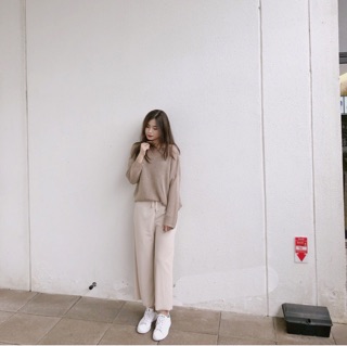 Quần culottes cạp chun