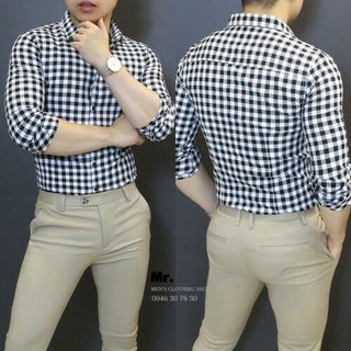 ÁO SƠ MI NAM KẺ CARO KIỂU DÁNG CÔNG SỞ HOT NHẤT