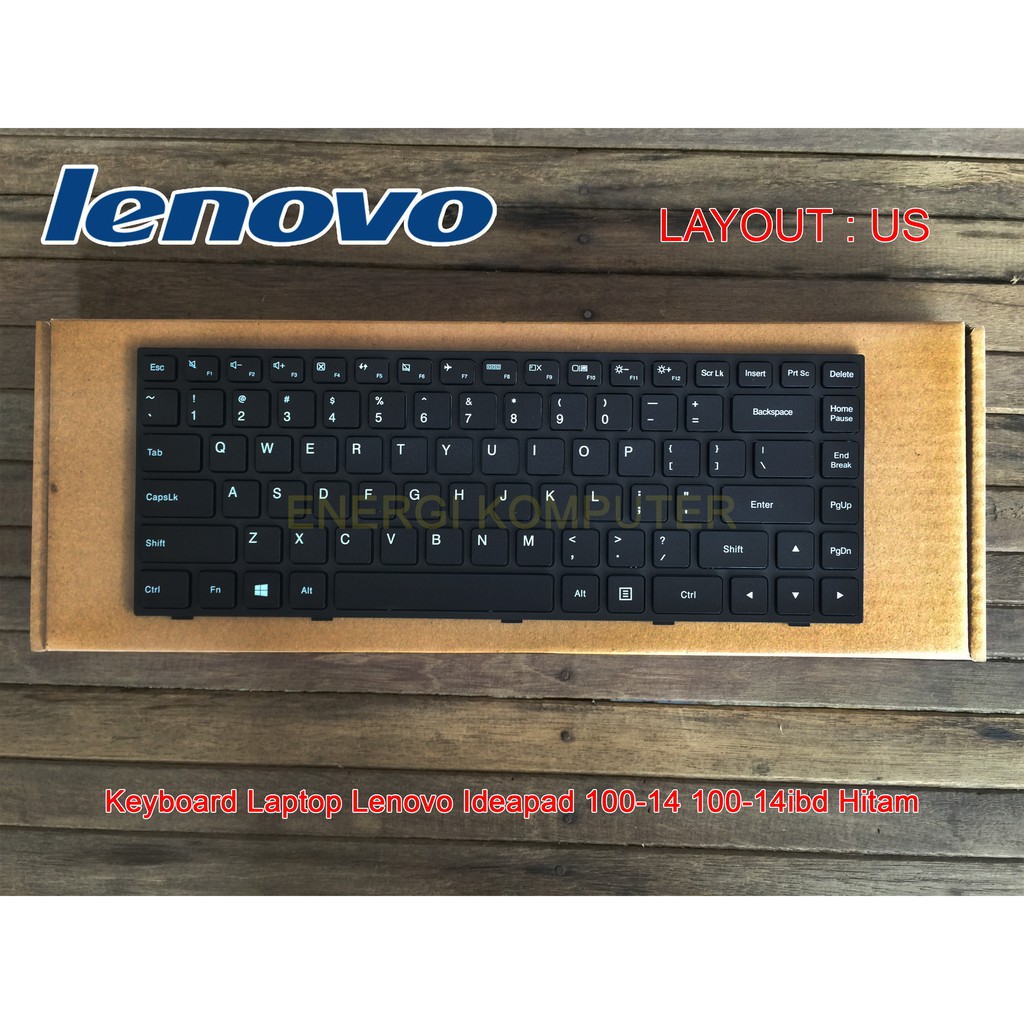 Bàn Phím Laptop Lenovo Ideapad 100-14ibd 100-14 Màu Đen