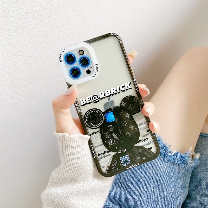 Ốp điện thoại TPU in hình gấu thời trang cho iPhone 12/12Pro 12 11 Pro Max X XS XR XS MAX 7 8 Plus
