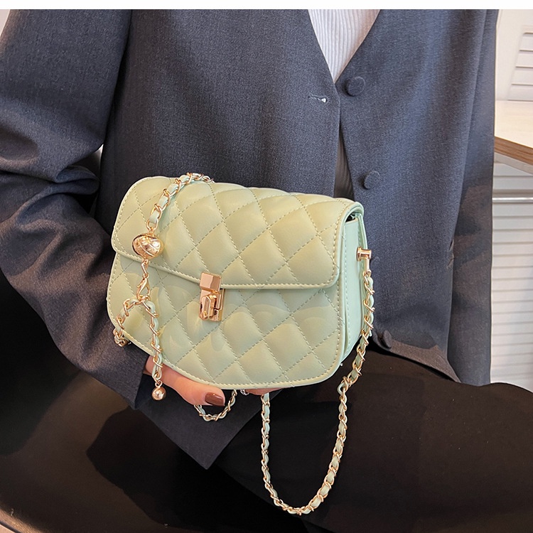 Túi Đeo Vai Hình Thoi Cỡ Nhỏ Màu Vàng Dễ Phối Đồ Thời Trang Cho Nữ