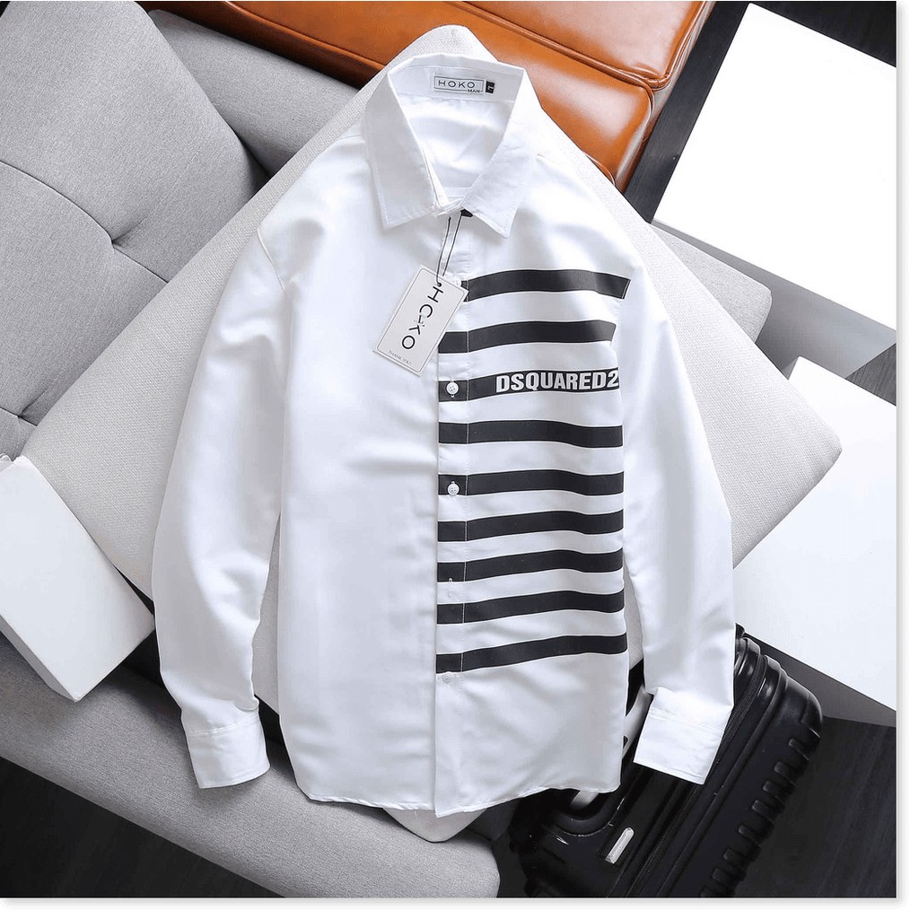 Áo sơ mi in thêu kẻ sọc ngang cực đẹp , hot , kiểu hàn quốc KOKO MI STORE