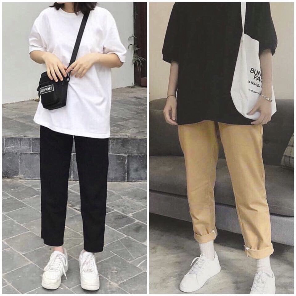 Pants kaki trơn unisex