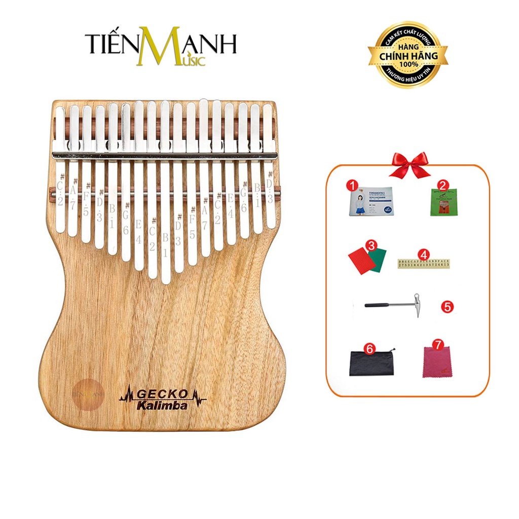 [Khắc Phím, Tone B] Đàn Kalimba Gecko 17 Phím K17CAP (Cam kết 100% Chính hãng nhập khẩu Tiến Mạnh Music)