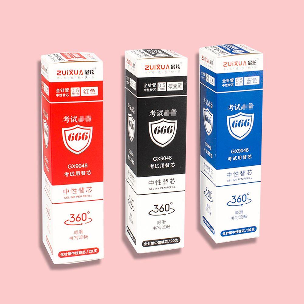 Hộp 20 ruột bút mực gel MMULCK nhiều màu sắc tùy chọn kích thước lớn dành cho học sinh nhân viên văn phòng