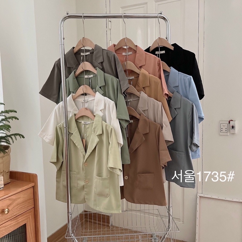 Blazer cộc tay 2 túi (chat chọn màu)