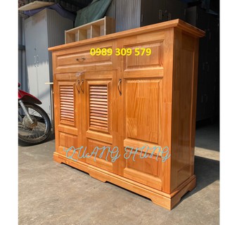 Tủ giày dép gỗ thông 3 cửa tự nhiên cao cấp hcm