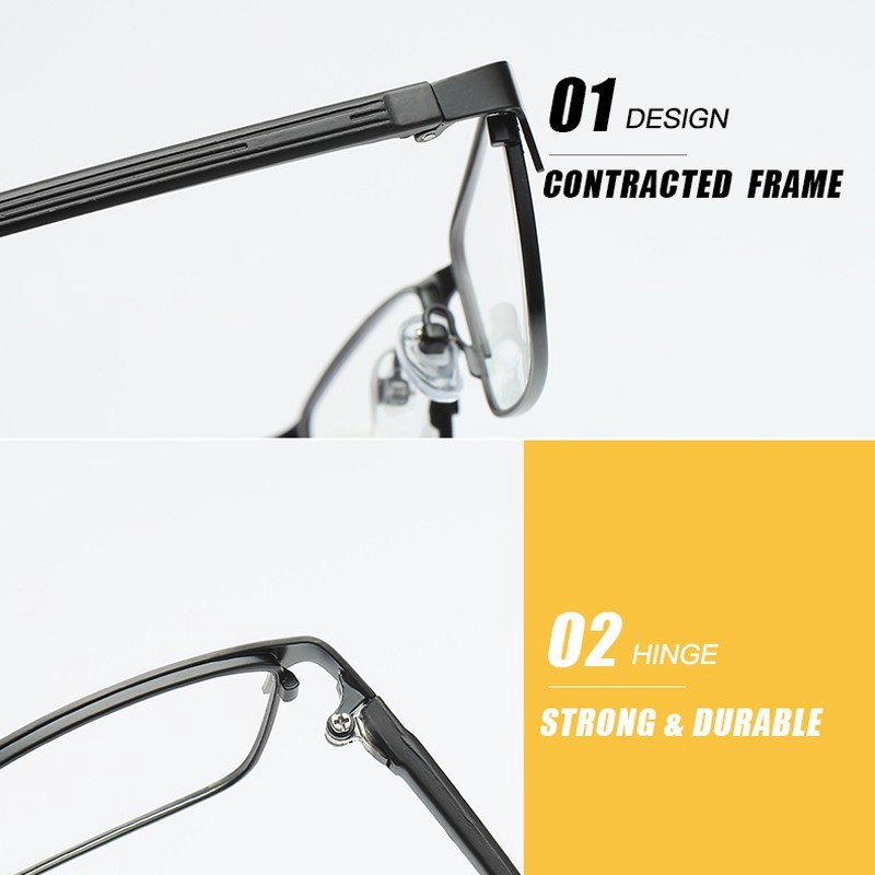 Gọng kính vuông kim loại đơn giản | BigBuy360 - bigbuy360.vn