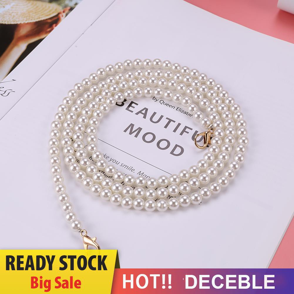 Dây Đeo Túi Xách / Đeo Vai / Đeo Chéo Đính Hạt Ngọc Trai Thay Thế Cho Nữ