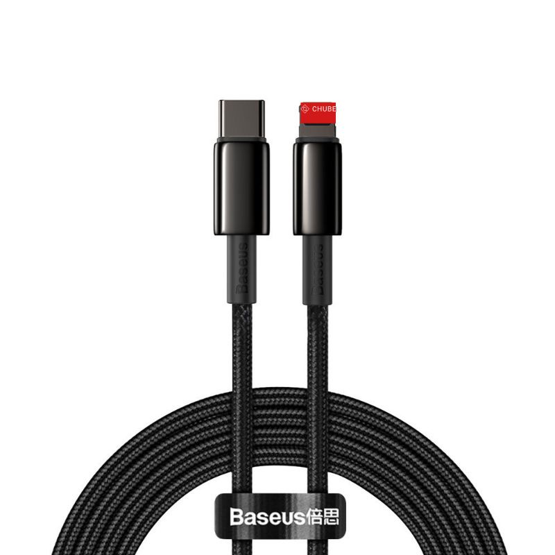 Cáp sạc nhanh Type C to L PD 20W Tungsten Gold Baseus LV879-BK