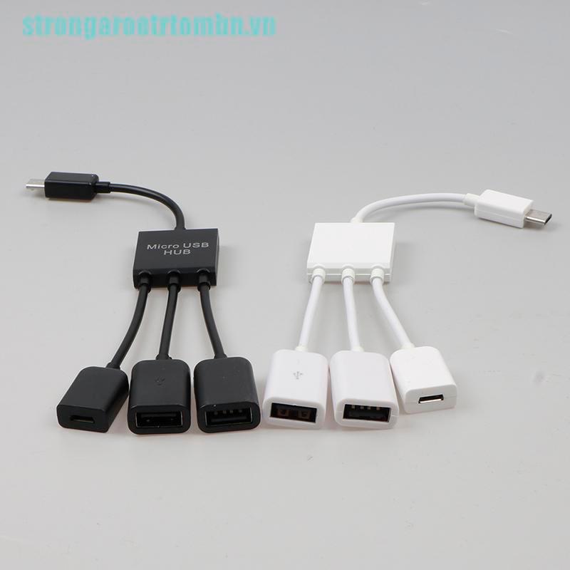 Cáp Otg 3 Trong 1 Cổng Micro Usb