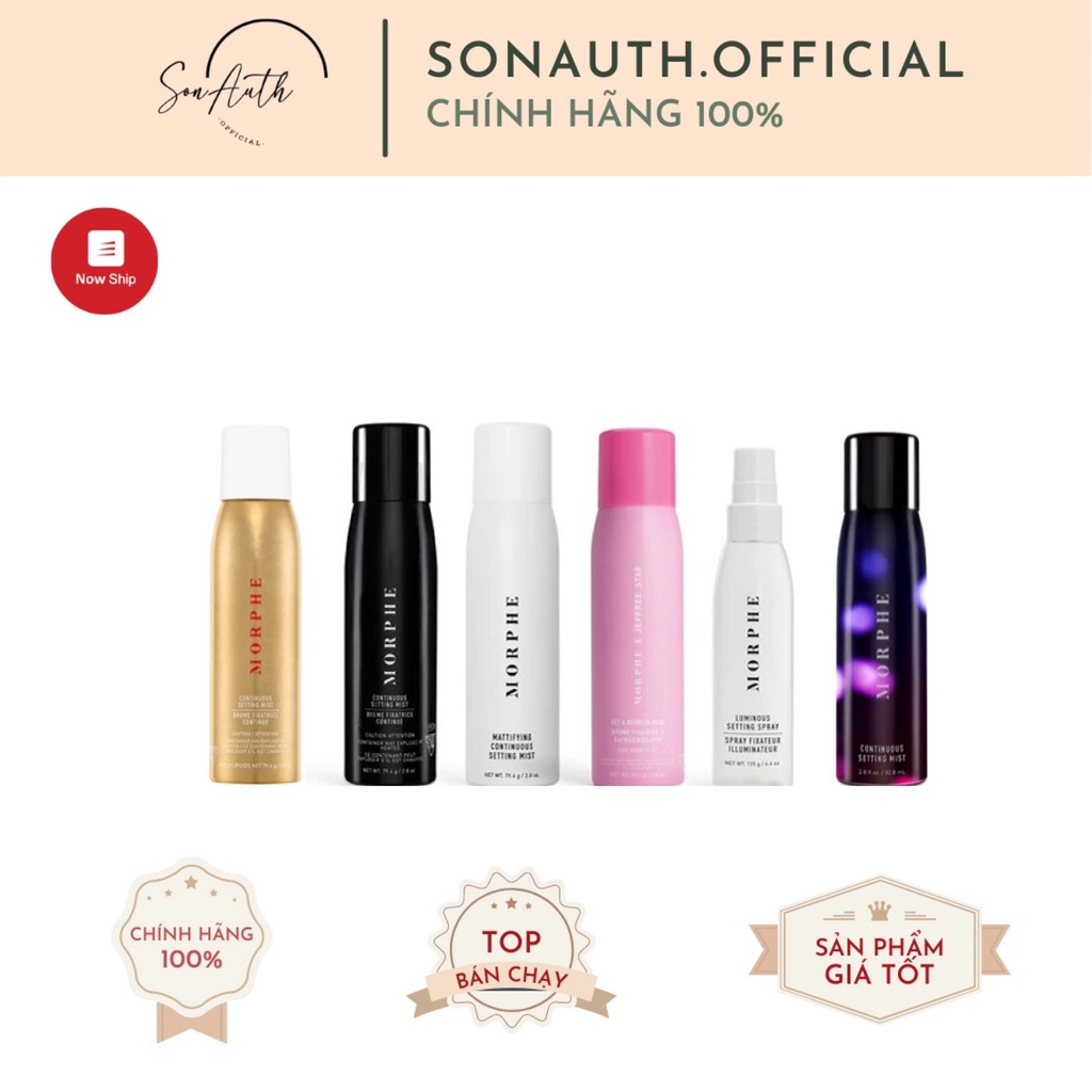 Xịt makeup Morphe (các dòng)